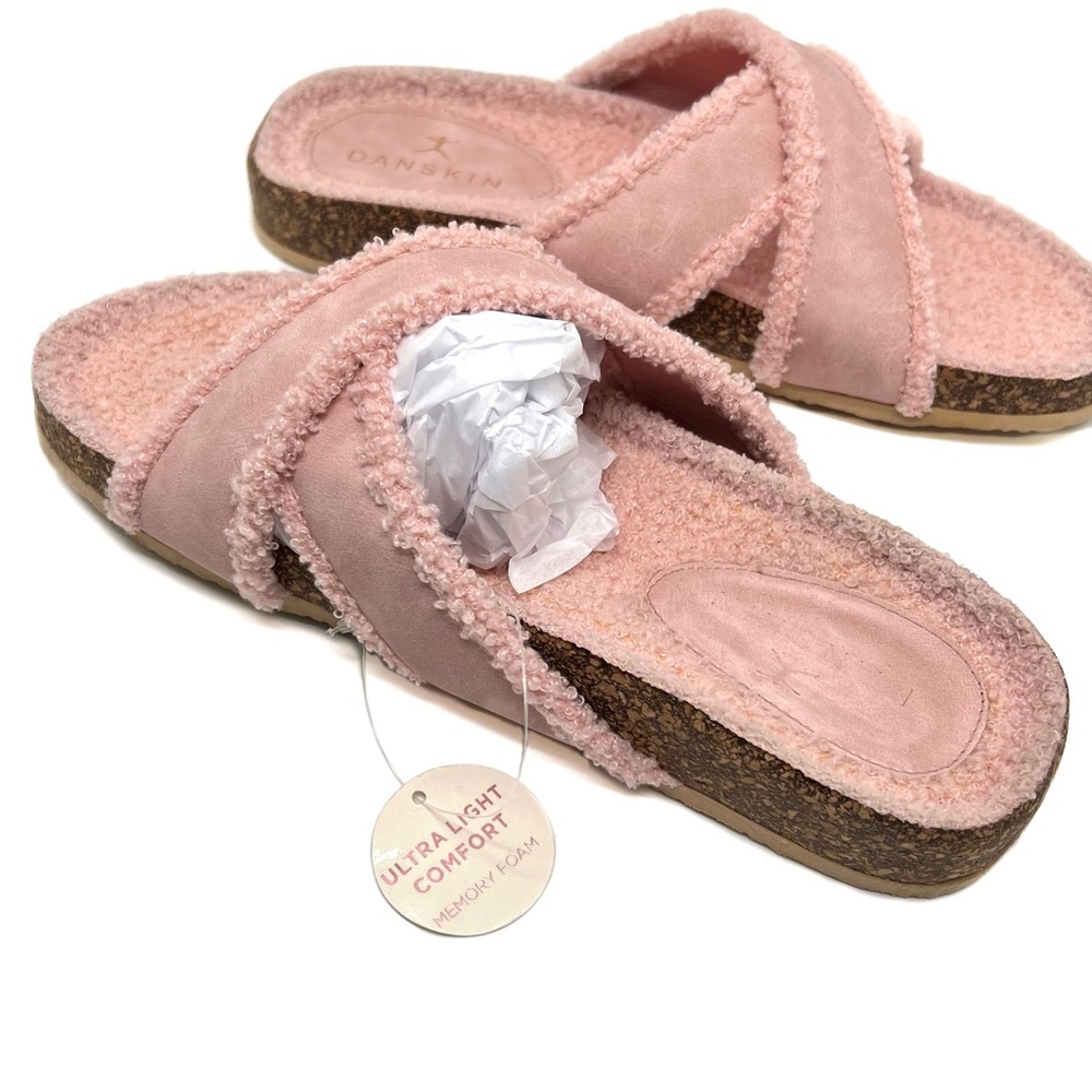 Danskin Womens Tranquil Slip On Flat Slide Sandals Pink Size 8 - Picture 4 of 10